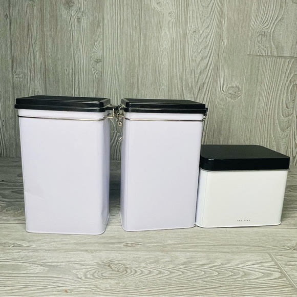 Rae Dunn Tin Recipe Box w/ 24 Cards sealable flour & tea decorative containers - Picture 12 of 16